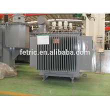 Trifásico de cobre bobina herida núcleo pérdidas inmerso en aceite transformador 33 / 6.3kv